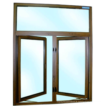 Bonne qualité et prix raisonnable Fenêtre moderne en aluminium à battant de conception